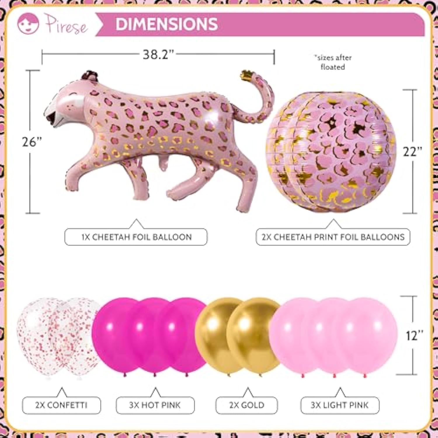 Pink Cheetah Happy Birthday Banner, Pink Cheetah Birthday Decorations, Leopard Party Decorations, Animal Birthday Party Decorations | Safari Party | Leopard Party Supplies | Animal Print