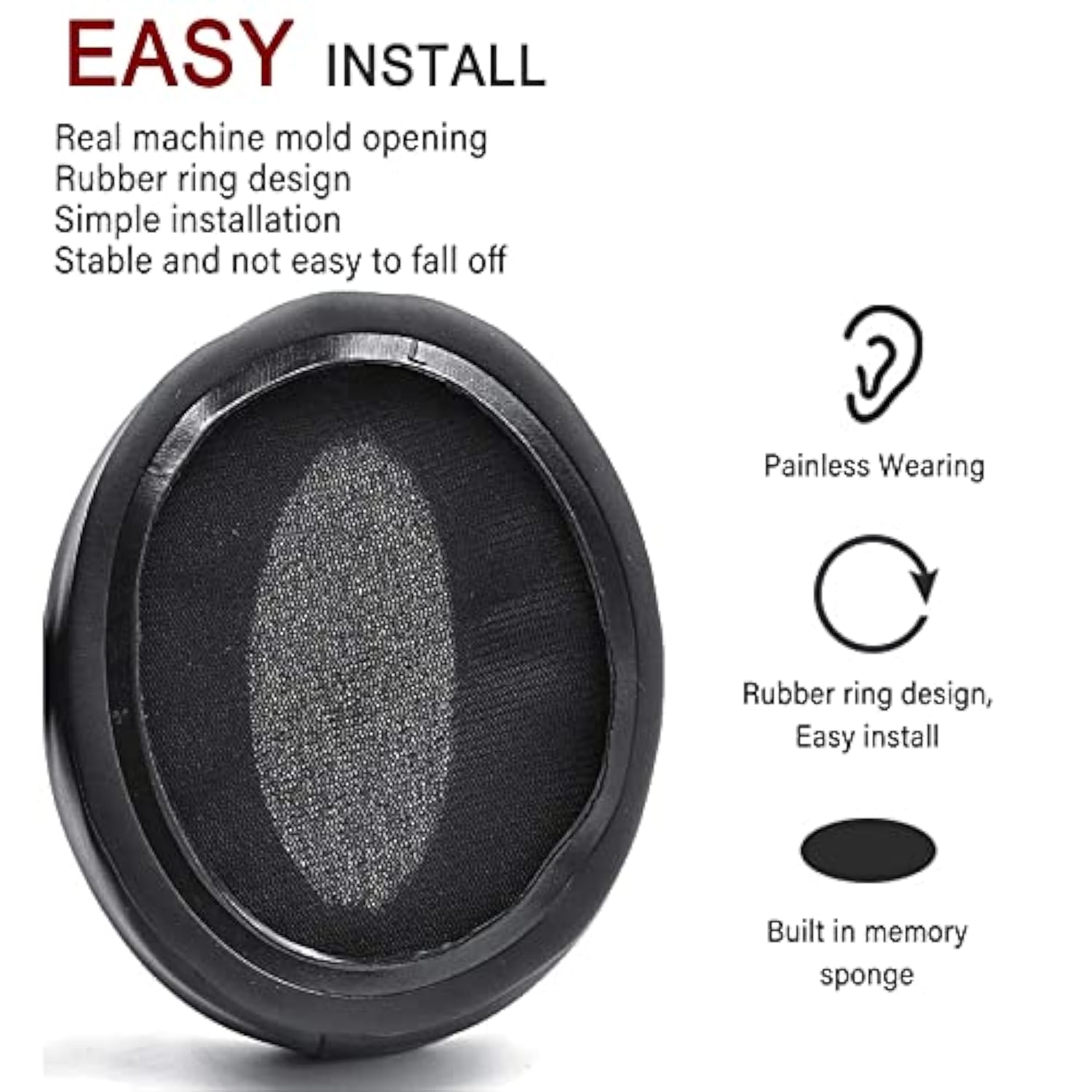 Hd4.50Bt Ear Pads Cushion Replacement Earpads Compatible With Sennheiser Hd 4.50Bt, Hd 4.50, Hd 4.50Btnc, Hd 4.50Se, Hd 4.40Bt, Hd 4.30G, Hd 4.20S, Hd 458Bt, Hd 450, Hd 400S, Hd 350Bt Headset