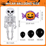 Halloween Balloon Arch Kit: Spooky Decor - Black, Orange, Purple