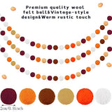 Happy Fall Burlap Banner With 3 Pieces Fall Pom Pom Garland Wool Felt Ball Garland Thanksgiving Decoration For Harvest Time Autumn Theme Party Thanksgiving Supplies