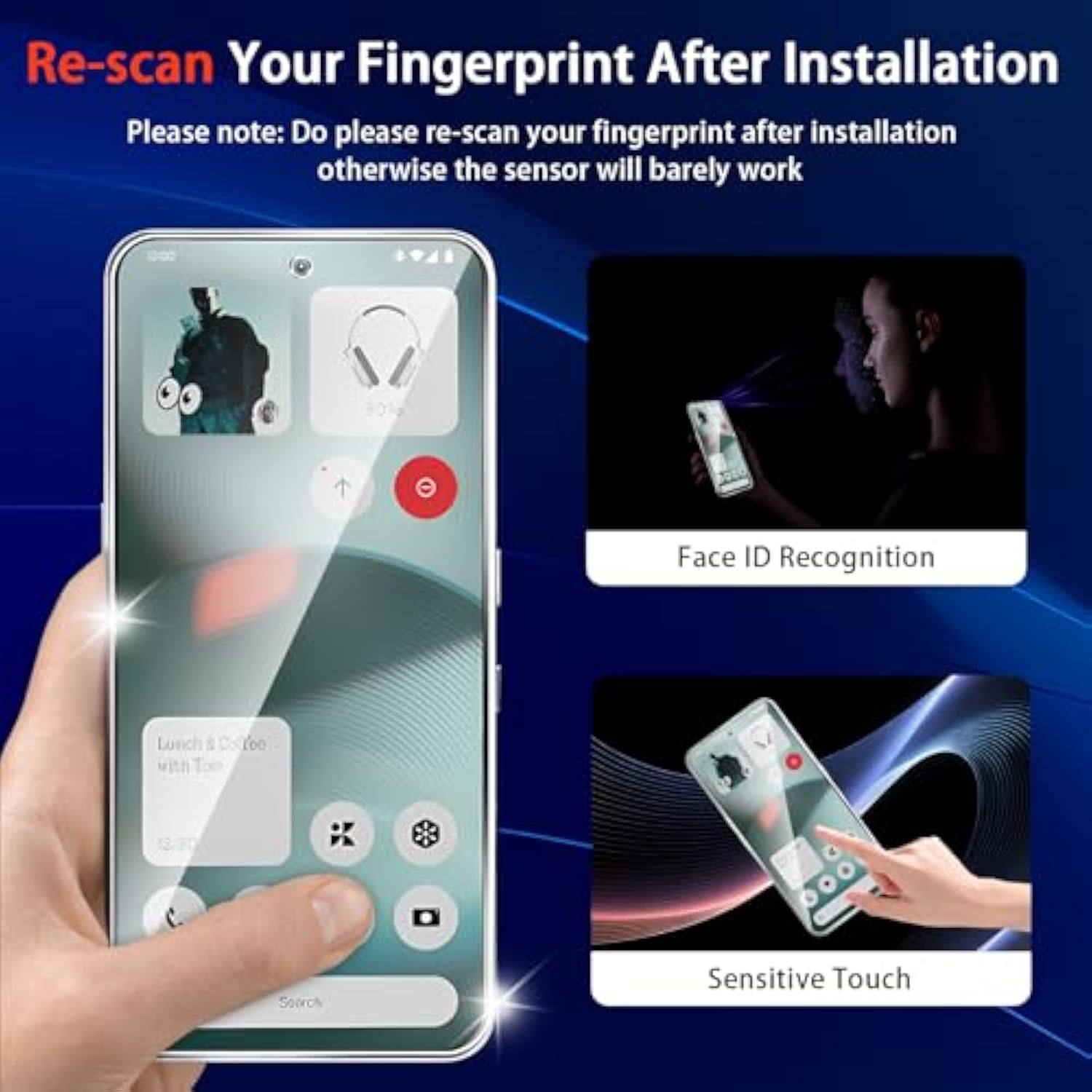 (3 Pack) For Nothing Phone 3 Screen Protector,Tempered Glass Flim,9H Hardness,Anti-Scratch, Case Friendly, Bubble Free,Hd Clear