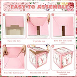 Floral Baby Shower Box Pink Balloon Blocks/Rose Gold Centerpiece for Girl Party