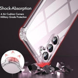 Clear Case for Samsung Galaxy S23 Plus Shockproof Bumper Protective Cover with Hybrid Design and Airbags Corners