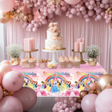 Princess Table Cloth, Princess Birthday Party Decorations, 70 * 43 Inches Waterproof Plastic Once Upon A Time Birthday Party Tablecloth For Girls