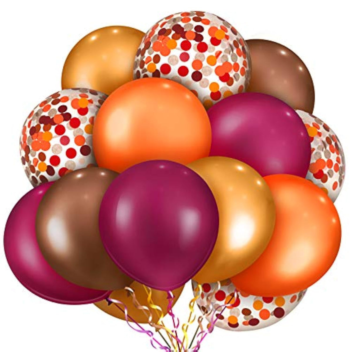 80Pcs Fall Balloons Burnt Orange Gold Coffee Confetti Arch Garland Kit