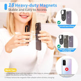 JJC 49mm Magnetic Lens Filter Mount Adapter for iPhone 13 Pro Max 14 Pro Max 15 Pro Max with MagSafe Case, Magnetic Filter Base with Cold Shoe Mounts & Silicone Lens Hood (Filters Not Included)