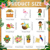 Luau Party Decorations Hawaiian Aloha Banner Hanging Swirls And Honeycomb Centerpiece Flower Tropical Palm Flamingo Sign Foil Ceiling Decor For Tropical Theme Party Supplies