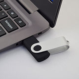 16Gb Usb Flash Drive 20 Pack Usb Drive Thumb Drive Bulk Usb Stick Swivel For Data Storage, Black