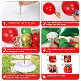 2 Sets Christmas Party Balloon Column Stand Kit Adjustable Balloon Decor