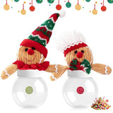 Christmas Candy Jar, Gingerbread Man Cookie Jars Holiday Candy Jar Multifunctional Material For Christmas Party Gifts, Xmas Stocking Fillers Or Company Holiday Gifts 2Pcs