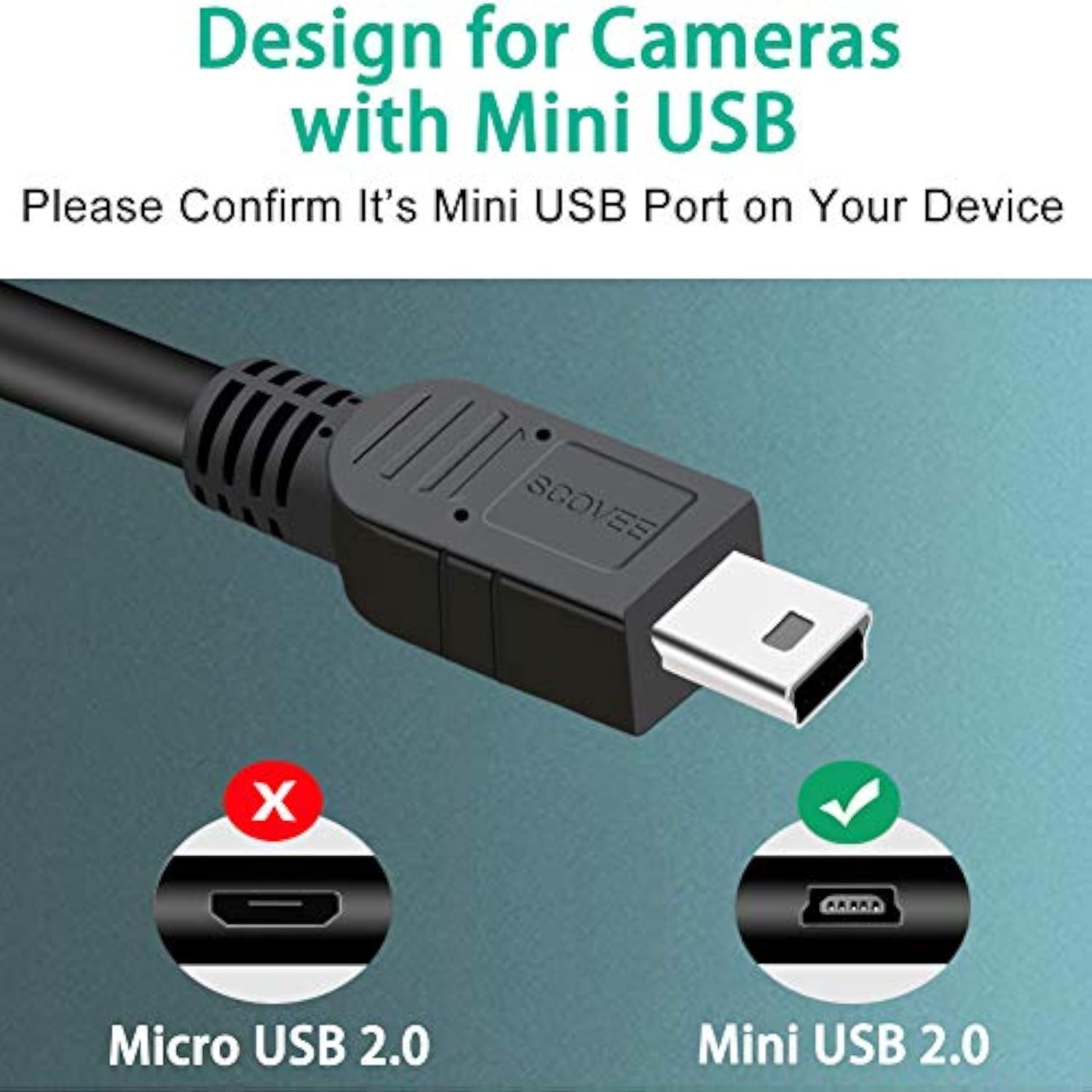 Camera Usb Cable Cord For Canon Rebel/Powershot/Eos/Dslr/Elph Digital Cameras,