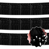 3 Pack 10 Ft Light Purple Foil Fringe Garland Metallic Streamers Tinsel Banner Wall Hanging Garland Backdrop For Parade Floats, Halloween, Christmas, Thanksgiving, New Year Party Decorations