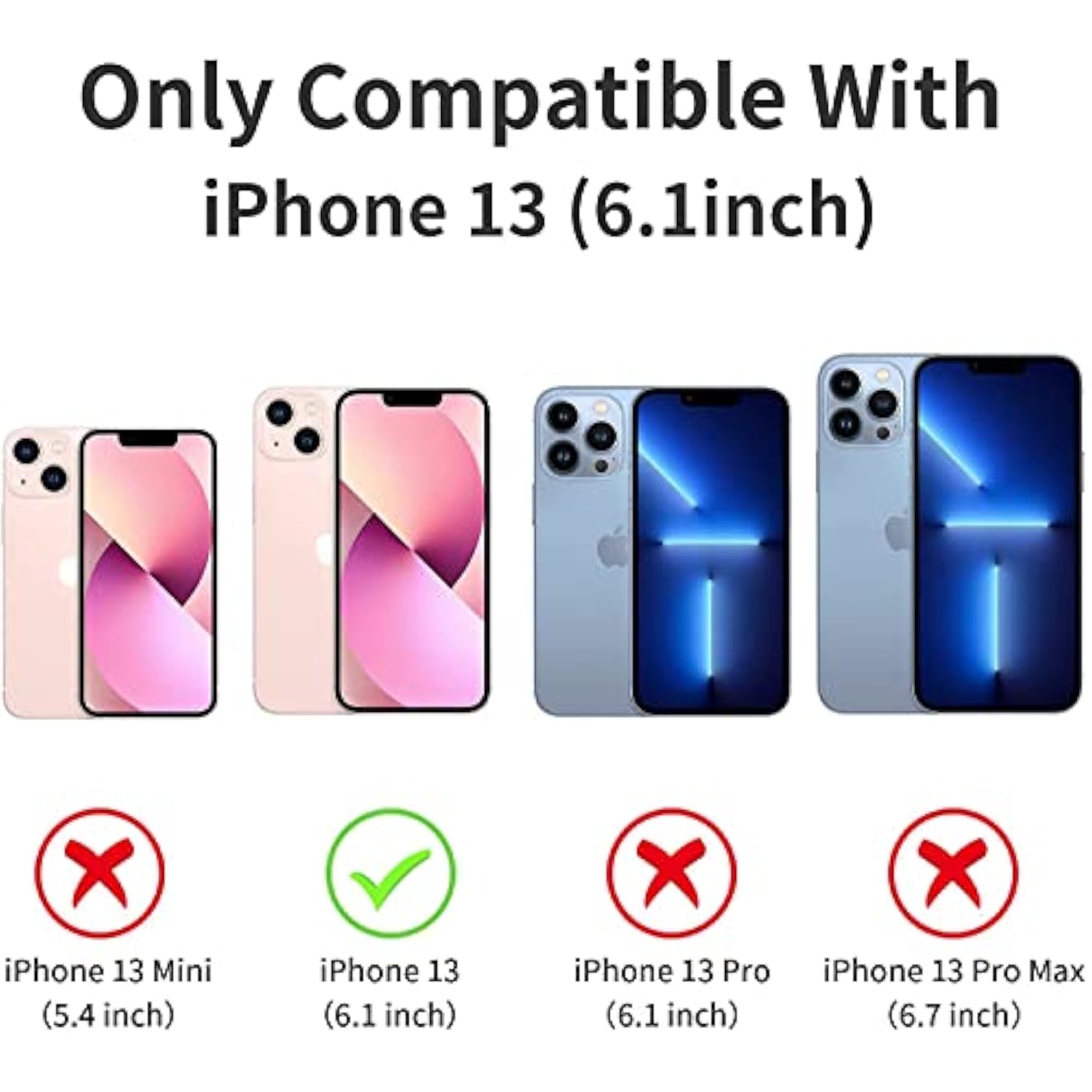 For Iphone 13 Case (6.1"), With 2 Tempered Glass Screen Protector [Heavy Duty Military-Grade Full Body Drop Protection] Shockproof Tough Durable 6.1 Inch?Blackgreen?