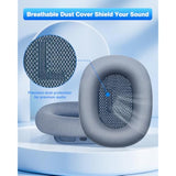 Replacement Ear Pads For Airpods Max Ear Cushion Fabric Memory Foam Magnetic Earpads For Airpods Max (Blue)