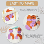 132 Pc- Complete Diy Friendship Craft Set For Teens, Ages 12+ Aesthetic Polymer Clay Earring Jewelry Craft Making Set