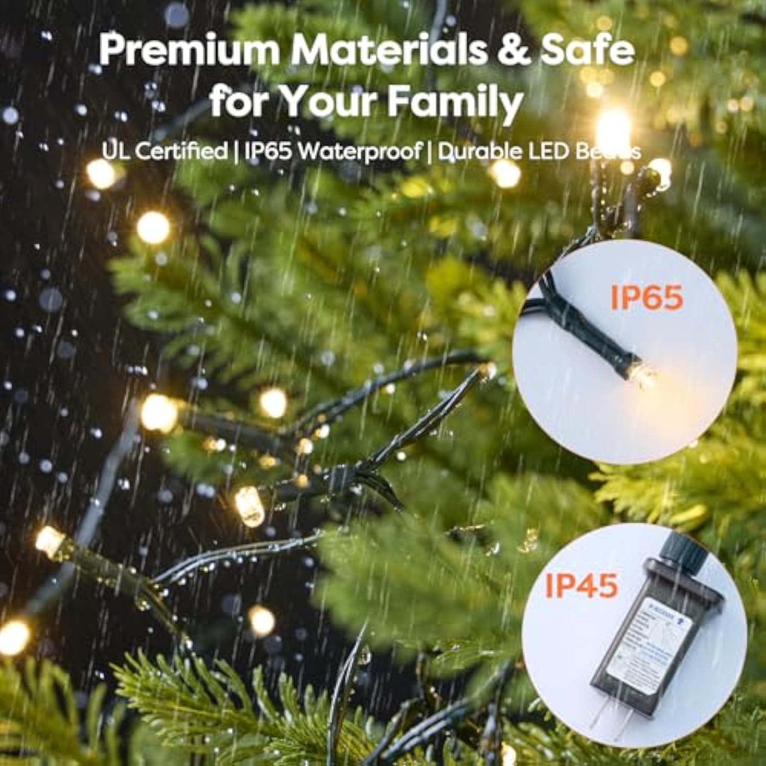 Christmas Tree Lights With Remote 280 Leds Christmas Lights For Tree With 8 Lighting Modes, Timer And Memory Function, I