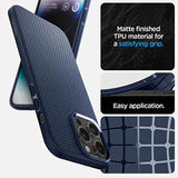 Spigen Liquid Air Designed for iPhone 14 Pro Case (2022) [Military-Grade Protection] - Navy Blue