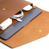 Leather Laptop Sleeve 13 Inch Compatible For 2024 13Inch Macbook Air A3113 M3,13 Macbook Pro M2, Surface Pro 3 4 5 6 7, Dell Xps 13 Color Color Brown
