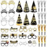 36-Piece 2026 New Year Party Set with Headbands, Tiaras, Glasses, and Noise Makers