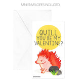 Mini Chipmunk, Owl, Raccoon, Hedgehog Woodland Animal Valentines (Wallet-Sized Cards With Tiny Envelopes) For Valentine'S Day (Set Of 24)