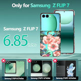 For Galaxy Z Flip 7 Case,[Compatible With Magsafe][Built-In Screen Protector][Hinge Protection],Magnetic Slim Shockproof Women Girls Case For Samsung Galaxy Z Flip 7,All Green