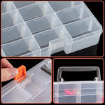 Large 48 Grids Clear Plastic Organizer Box With Dividers, Adjustable Compartment Plastic Arts Crafts Storage Containers For Hobby Small Parts, Jewelry Bead Tackle Organizer Storage Box Case