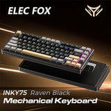 Mk Inky75 Mechanical Keyboard With Full Aluminum Wireless Mechanical Gaming Keyboard, 75% Layout Mechanical Keyboard Bt/2.4G/Usb-C,Hot Swappable, Creamy Sounding, Rgb/Pp/4000Mah(Raven Black)