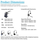 Ear Cushions Foam Replacement For Plantronics Supra Plus Encore And Most Standard Size Office Telephone Headsets H251 H251N H261 H261N H351 H351N H361 H361N (4 Pack)(Bec-Fm4)