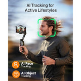 hohem iSteady X3 SE Gimbal Stabilizer for iPhone, Phone Stabilizer with Detachable Remote Control, Portable Foldable 3-Axis Phone Gimbal for Android & iPhone 16 15 Pro Max, Ideal for Travel Vlogging