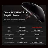 Atk F1 Wireless Gaming Mouse, 45G, Paw3395, 2.4G/Wired, Ice Coating, 8K Hz (F1 Extreme, White)