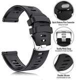 for Garmin Forerunner 245/165/55/645 Watch Band, 20mm Silicone Sport Watch Band Compatible with Garmin Vivoactive 5/3/Venu 2 Plus/Sq 2, for Galaxy