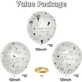 37Pcs Memorial Balloons Set White Remembrance Funeral Celebration Of Life Latex Balloon With Ribbon Miss You Forever Love You Always We Will Never Forget You Decorations