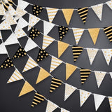 Huge 30-Foot New Year 2026 Banner in Black and Gold for Party and NYE Decor