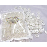 15Mm.(5/8") 4 Holes Off White Color Standard Shirt Buttons Round Flatb
