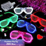 35 Packs Led Glasses 5 Neon Colors Glow In The Dark Party Supplies Favor For Kids Adult Glow Sticks Light Up Glasses Fit Holiday Birthday Valentine'S Day And Halloween Party Supplies Cosplay Christmas