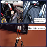 90Degree Coiled USB to Type C Charging Cable, Upgrade USB Blind Plug, Right Angled Spring Type C 5A Fast Charging Cable Charge and Sync for Phone