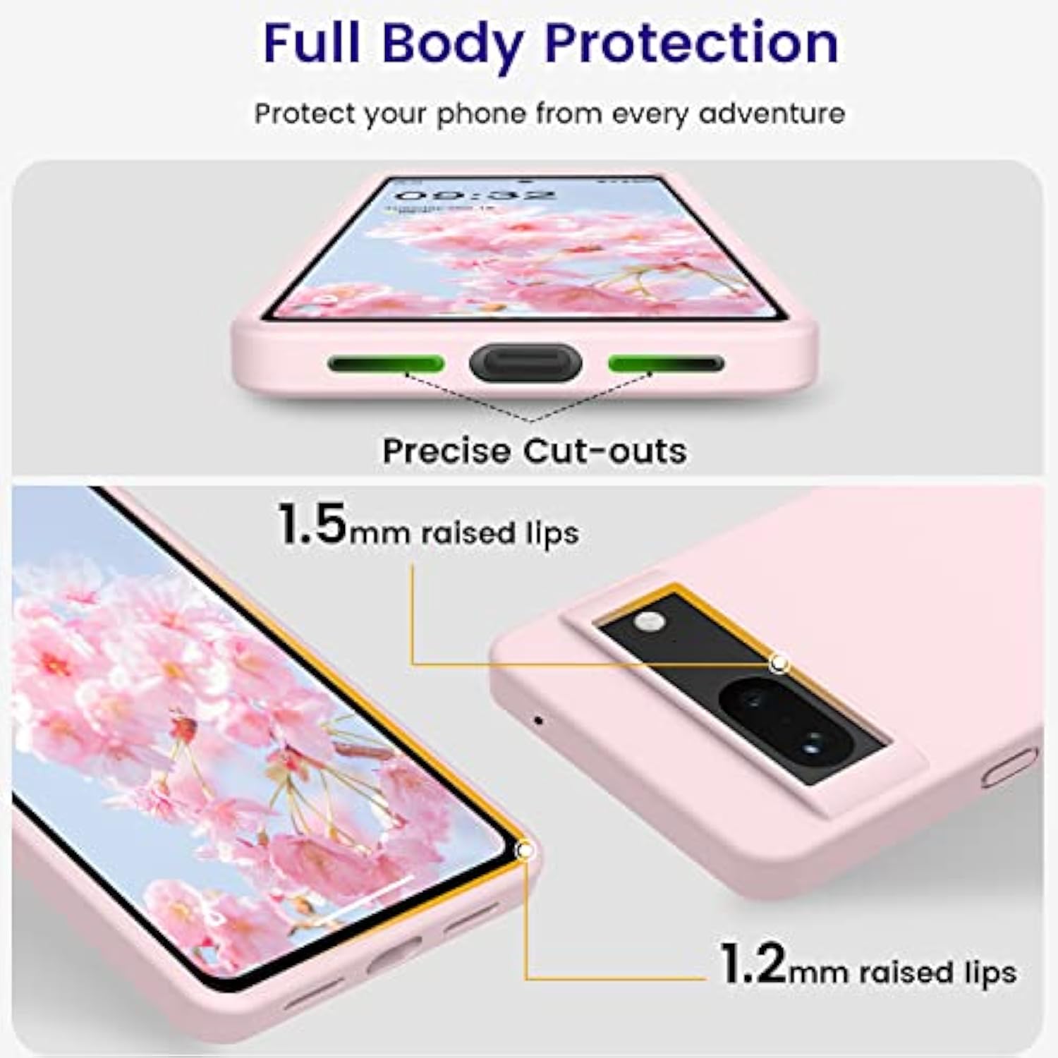 Silicone Shockproof Slim Thin Phone Case for Google Pixel 7