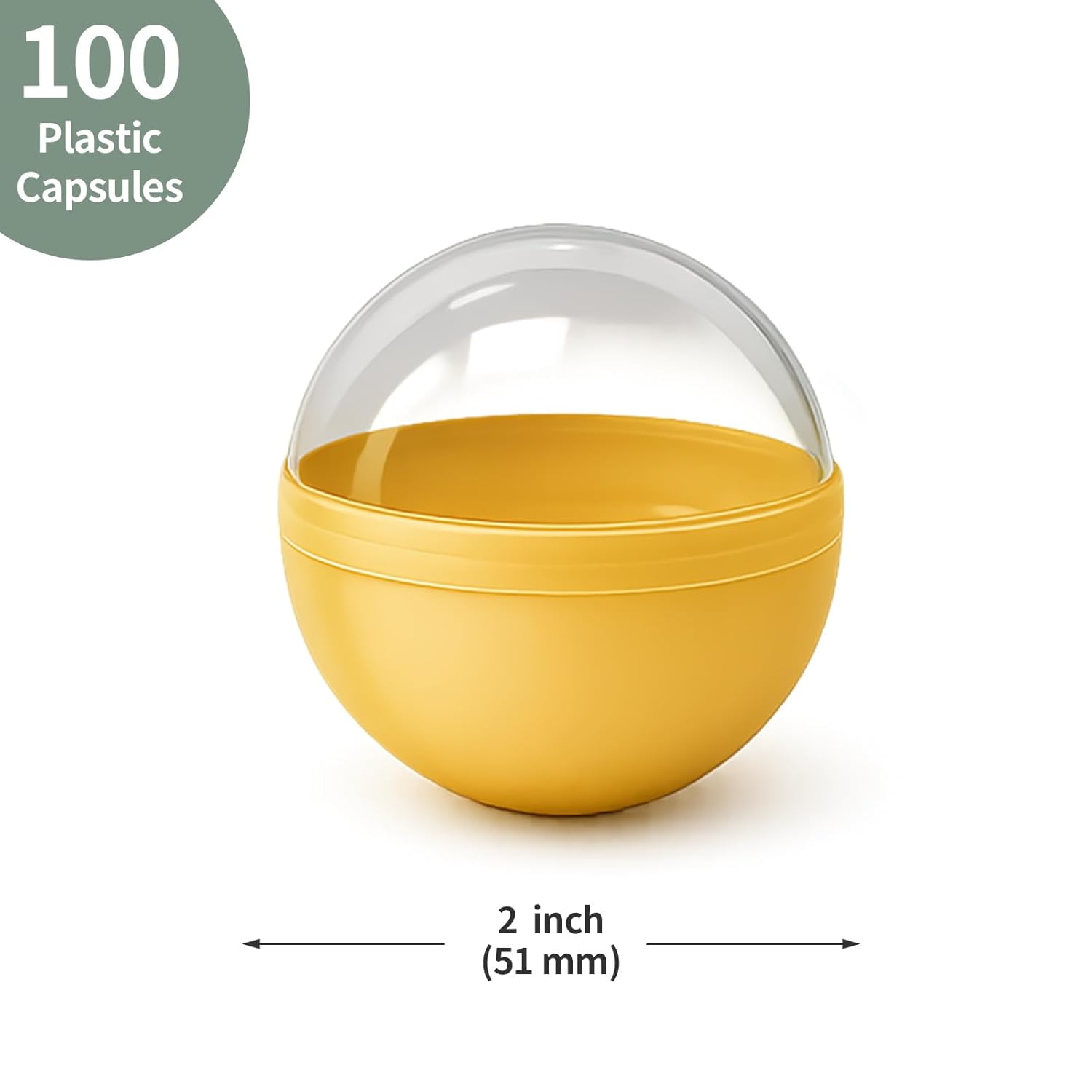 50Pcs 2 Inch Multicolor Vending Machine Capsules Gumball Machine Capsules, Prize Capsules, 2 Inch Capsules For Prize, Easter, Party Favors