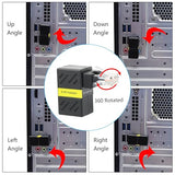 90 Degree Cat 6 Ethernet Extender Adapter, 180 Degrees Rotated Rj45 Male To Female Network 1000Mbps Adapter Connector, For Computers, Laptops, Routers - 2 Pcs
