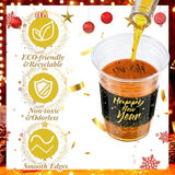 50 Pieces 16 Oz Happy New Year Plastic Cups Bulk, 2026 Happy New Year'S Eve Clear Cups, Festive Drinking Cup Snacks Beer Drinkware For Holiday Party Supplies