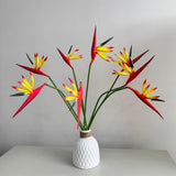 Medium Bird Of Paradise 23 Inch,Artificial Flowers Outdoor Uv Resistant No Fade Fake Plastic Plants, Artificial Flower Plants Small Flower Arrangement For Home Office 8 Pcs (Yellow)