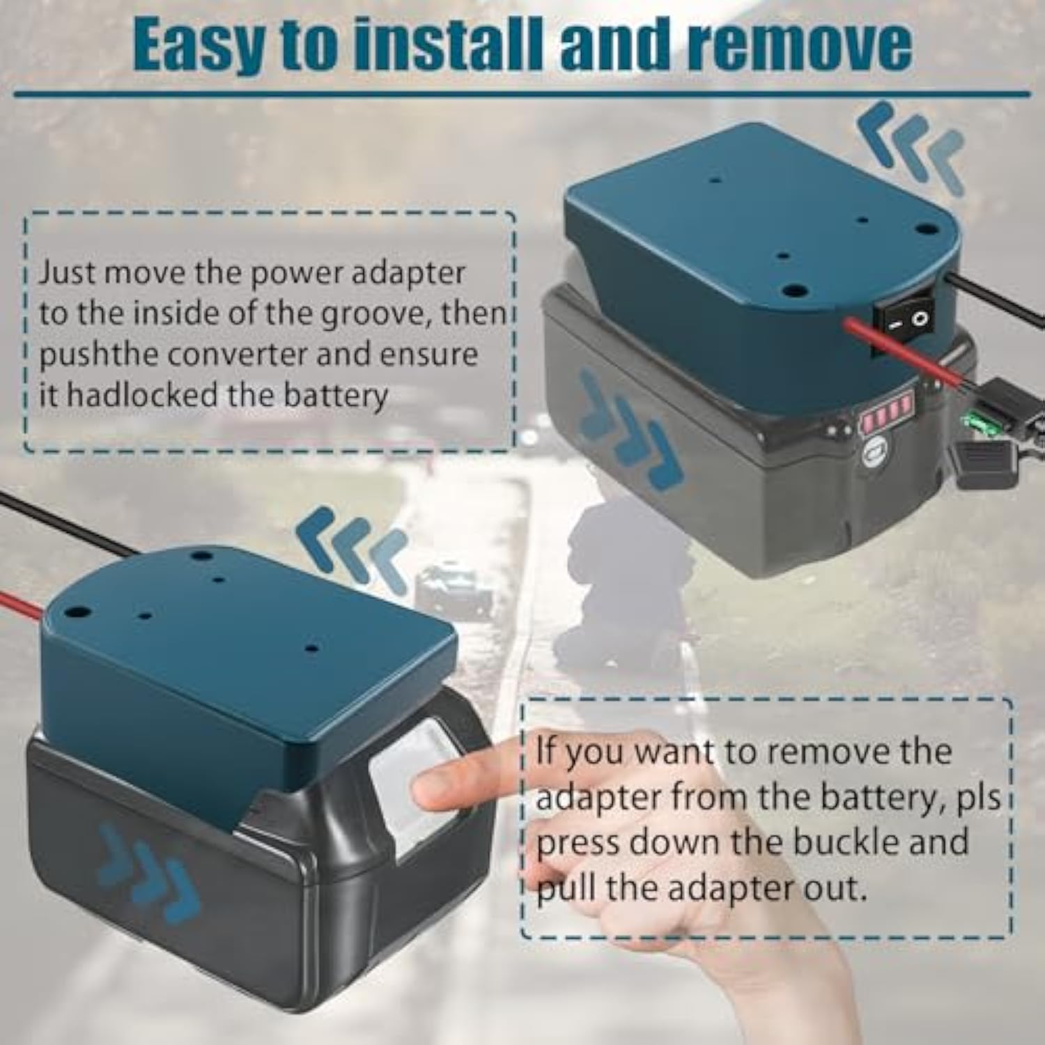 2 Pack Power Wheel For Makita 18V Battery Adapter, Power Wheel Battery Converter Kit With Fuses & 14Awg Wire & Control Switch Use For Diy Ride On Cars, Modified Rc Toys, Rc Truck, Robotics