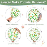 50pcs Green Orange Balloons 12 Inch Sage Yellow Confetti Balloons for Baby Shower Party