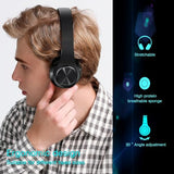 Bluetooth Over The Ear Headphone Stereo Sound Computer PC Headset for Gaming Meeting Chat with Mic/Soft Earmuffs/Foldable/TF 3.5mm Jack for Universal