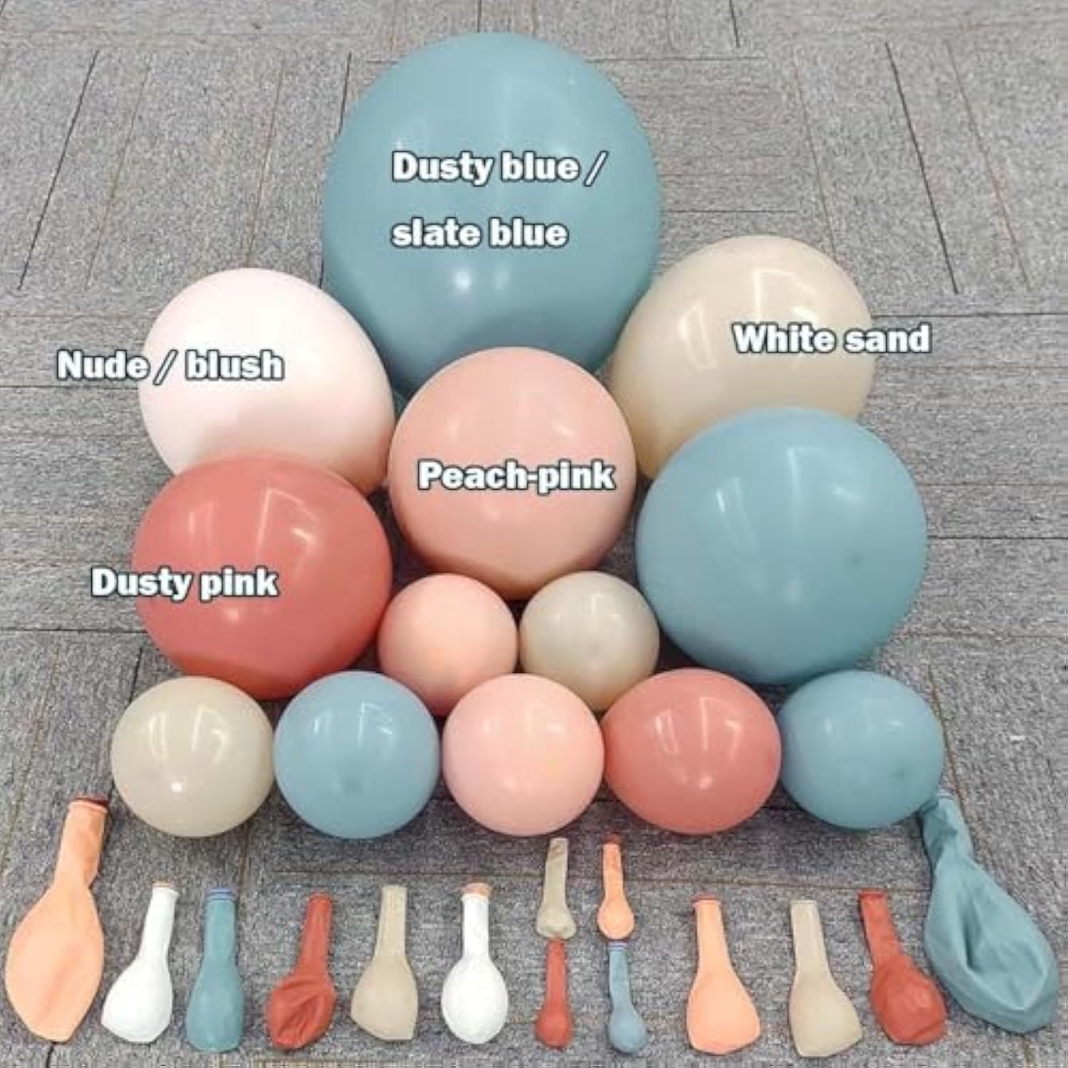 Dusty Pink & Blue Balloon Arch Kit: Boho Baby Shower Decor