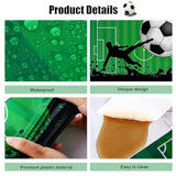 2 Pieces Soccer Party Tablecloth Plastic Soccer Themed Tablecover Disposable Rectangle Tablecloths Sports Themed Party Decoration For Soccer Birthday Supplies