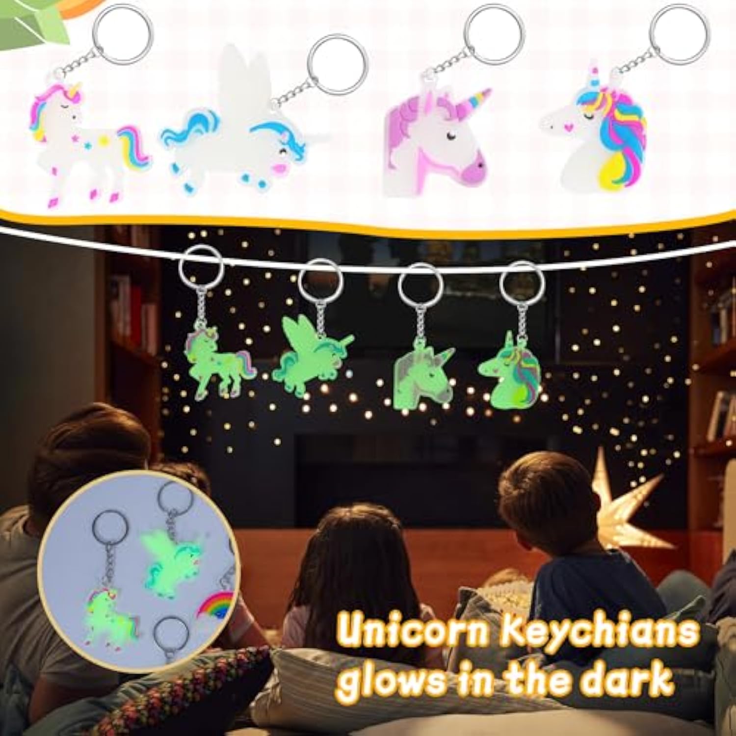 65 Pcs Cute Keychain For Kids Party Favors With Video Game Animal Mermaid Dinosaur Ball Donut Fruit Gift School Prize Goodie Bag Stuffers Birthday Party Supplies