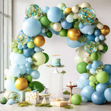 Dusty Blue And Green Balloons Garland Arch Kit,109Pcs 18 12 5 Inch Green And Blue Confetti Latex Balloons For Baby Shower, Graduation, Wedding, Bridal Shower, Birthday Party Decorations