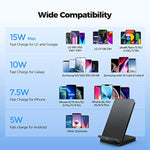 Wireless Charger [2 Pack],15W Fast Wireless Charging Stand,Wireless Charger Compatible With Iphone 15/15 Plus/15 Pro Max/14/13/12 /11Pro Max/Xr/Xs/X/8 Plus,Galaxy S23/S22/S21/S20 Note 20/10,Google,Etc