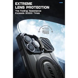 SUPCASE iPhone 14/13 Pro Max Camera Cover Stand Case, Black